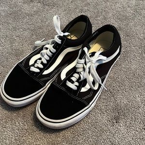Vans Old Skool Black White Skate Shoes Canvas Sneakers - Women's 8